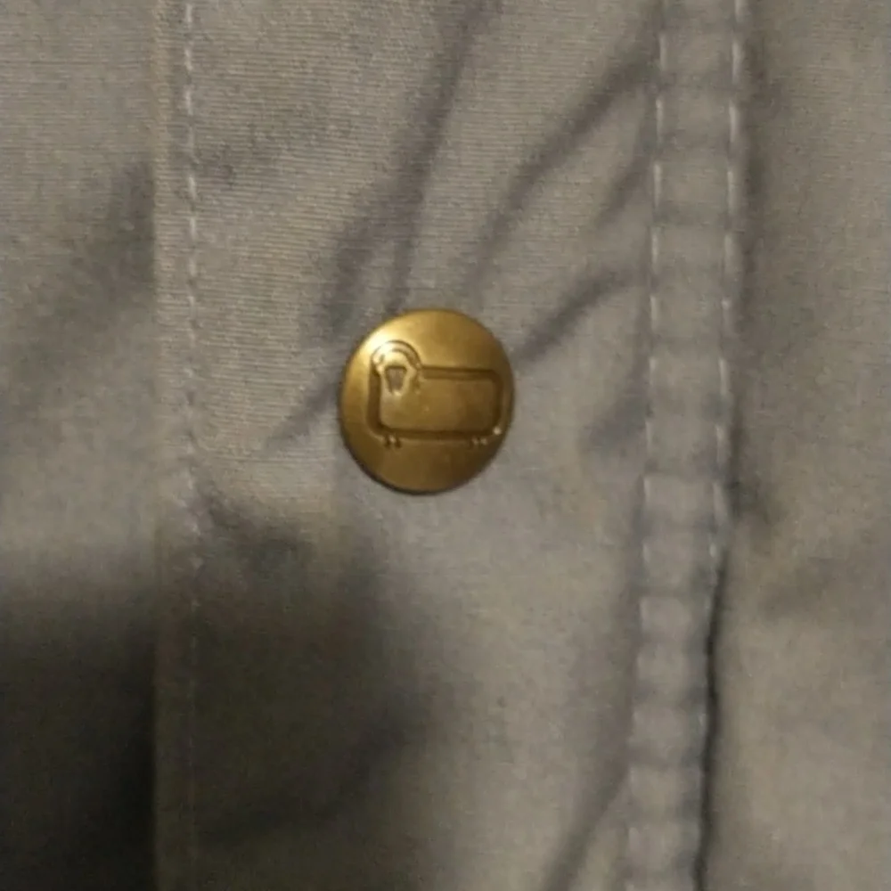 Woolrich woman's size L heavy quilted lined winter parka coat in periwinkle blue - Picture 8 of 16